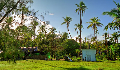 Matsal och badrum på Taianas Beach Resort, Tonga