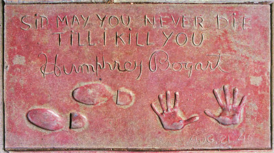 Humphrey Bogarts handavtryck vid Grauman's Chinese Theatre