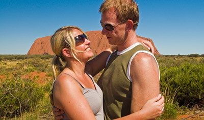 Anki & Lasse vid Ayers Rock