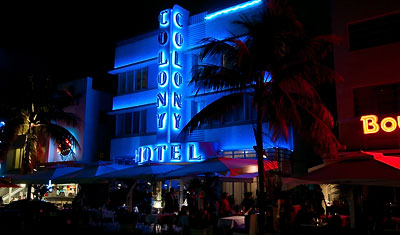 Colony hotel, Ocean drive, Miami