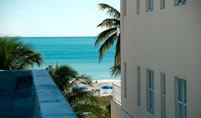 Utsikt från takterass, Chesterfield hotel, Miami