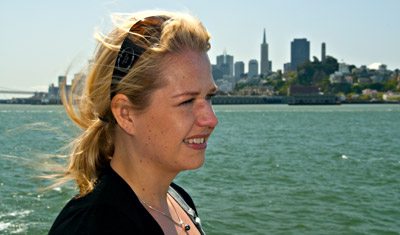 Anki på Alcatraz Cruises, i San Francisco