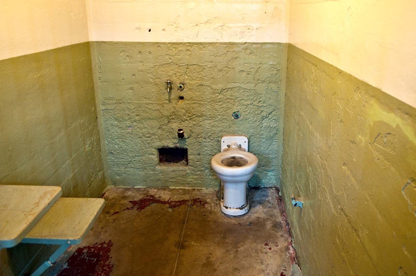 Toalett inne på en cell, Alcatraz, San Francisco