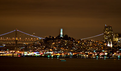 Skyline by night, San Francisco