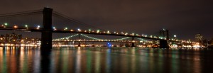 New York City by Brooklyn Bridge, USA