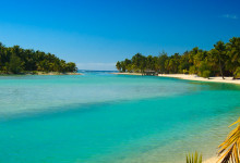 Akitua motu view at Aitutaki, Cook
