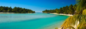 Akitua motu view at Aitutaki, Cook