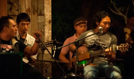 Musiker på Cafe Batu jimbar, Sanur Bali