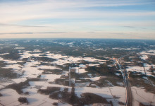 Inflygning över Finland