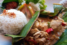 Indonesisk kyckling rätt, Jegeg Restaurant Sanur