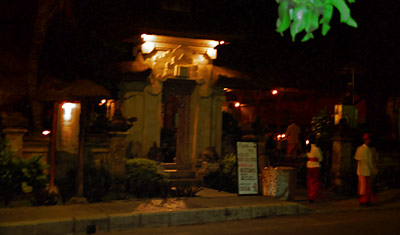 Satay Rätt på restaurang i Sanur, Bali