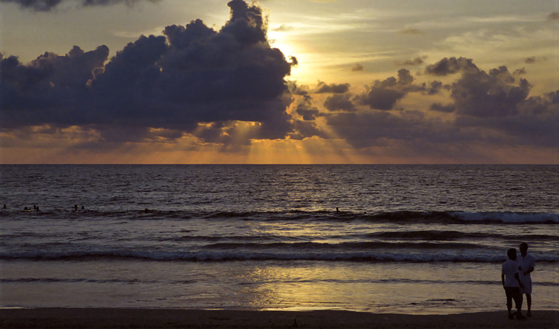 Kuta solnedgång på juldagen, Bali
