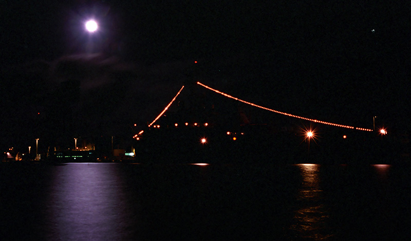 Wooloomooloo Bay by night, Sydney Australia
