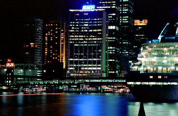 Harbour view by night