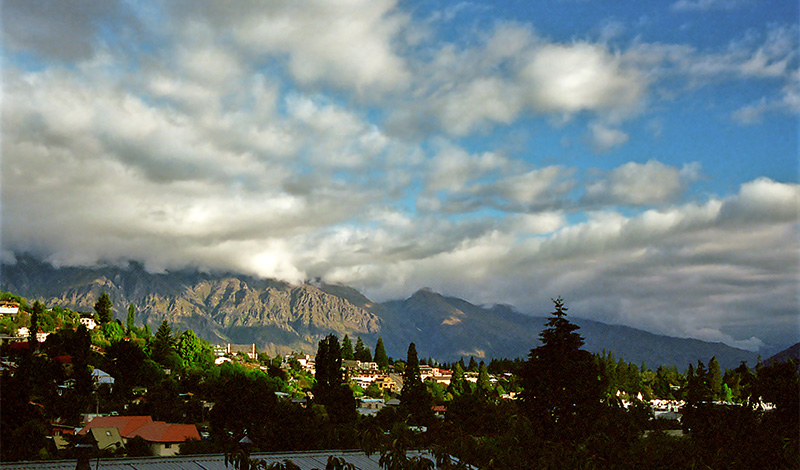 Utsikt över Queenstown från Pinewood Lodge