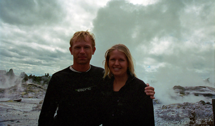 Lasse & Anki i Whakarewarewa Lasse & Anki i Whakarewarewa