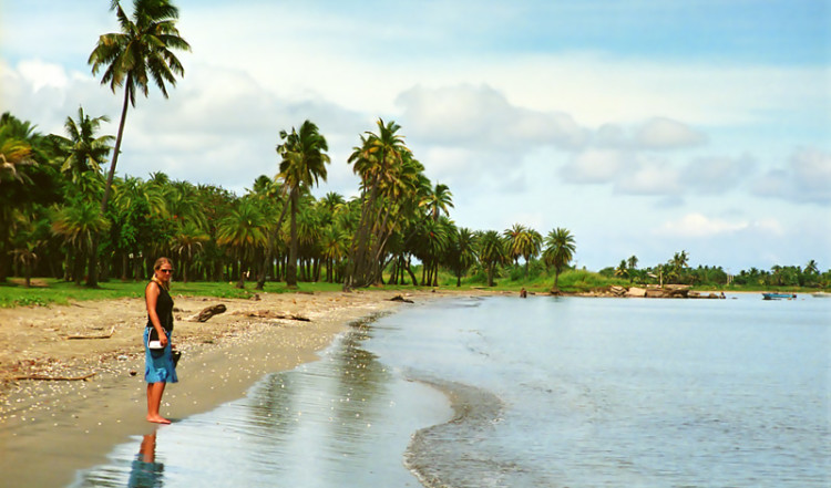 Wailoaloa Beach vid Nadi, Fiji Wailoaloa Beach vid Nadi, Fiji