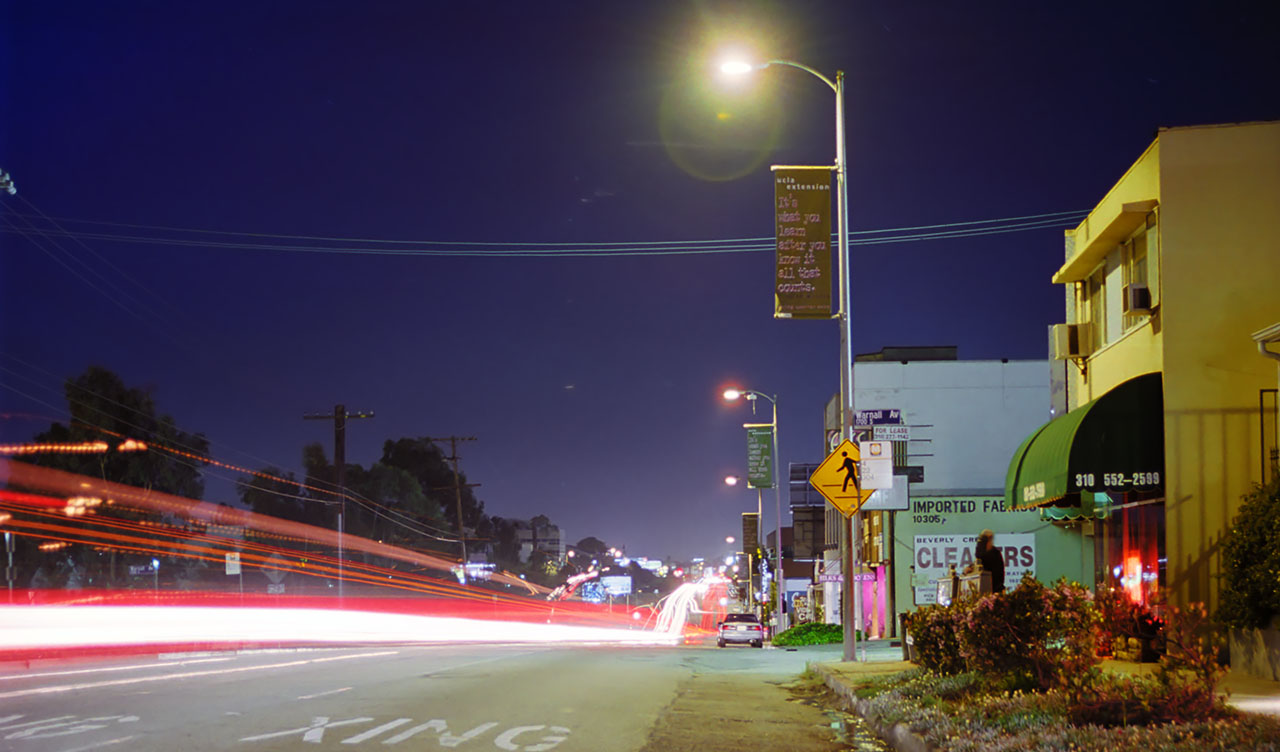 Natt längs Santa Monica Boulevard, Los Angeles