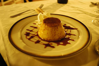 Flan på Restaurang Macues