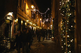 Trastevere på kvällstid