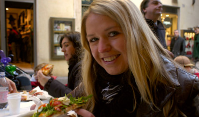 Anki på italiensk pizzeria