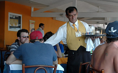 Restaurang mitt emot Ipanema strand