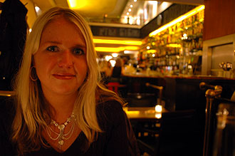 Anki på restaurang