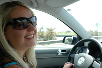 I bilen från Malagas flygplats