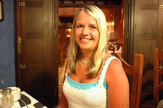 Anki på restaurang La Choza