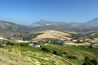 Vy ifrån vårt tak i Monte Viñas