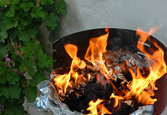 Grillning i trädgården