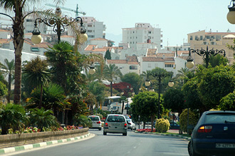 På väg i bil till Estepona