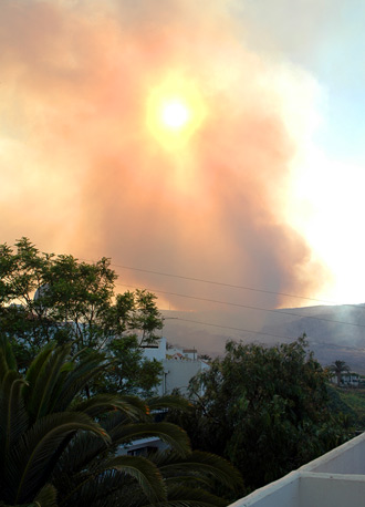 Kraftig brand i kullarna mellan Manilva och Casares