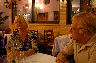 Aina och Sven-Åke på Restaurante Los Abanicos
