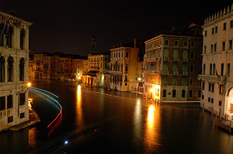 Utsikt från Rialto kvällstid