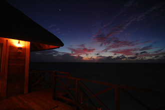 Solnedgång sett från vår altan