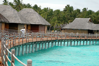 Vy över watervillas