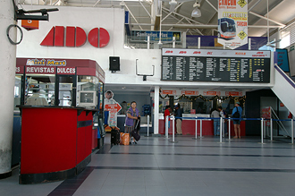 Buss-station i Playa del Carmen
