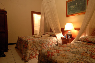 Sovrum på Jungle Lodge