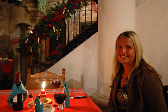 Anki på La Posada de Don Rodrigo restaurang