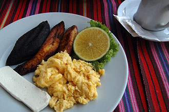 Typisk frukost i Guatemala