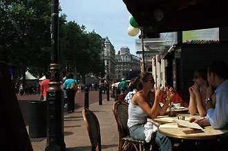 Bella Italias uteservering vid Leicester square