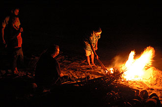 bonfire på stranden