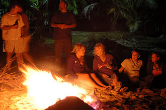 bonfire på stranden