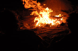 bonfire på stranden