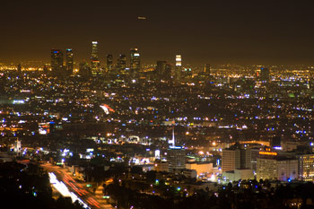 Utsikt över trafik, Los Angeles