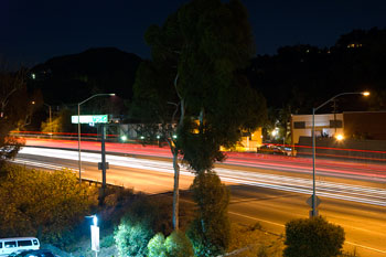Trafiken utanför Hotel Angeleno, Los Angeles