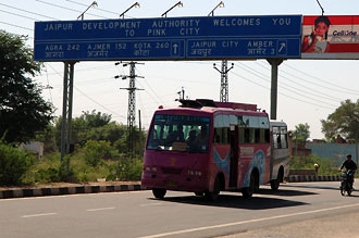En av de få sträckorna vi åkte på en riktig motorväg