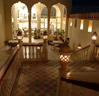 Restaurangen på Mandava Haveli