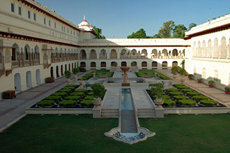 Innergård på Rambagh Palace